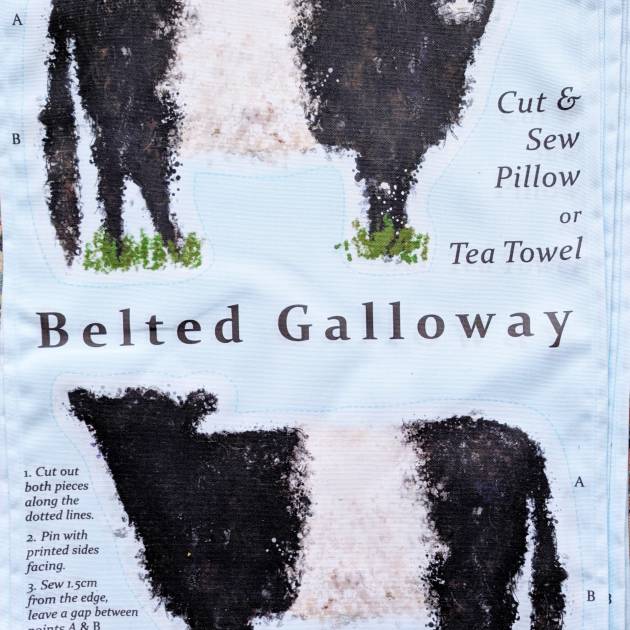 Belted Galloway Cut and Sew Tea Towel