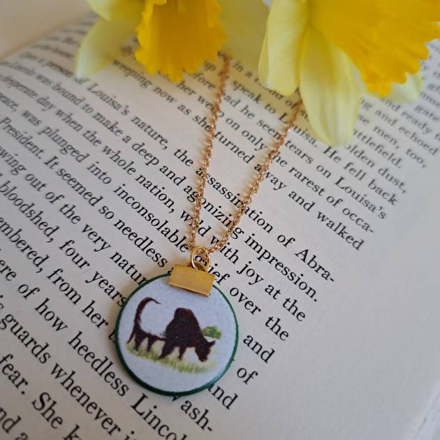 Belted Galloway Cow Necklace